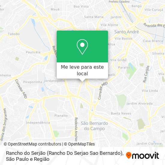 Rancho do Serjão (Rancho Do Serjao Sao Bernardo) mapa