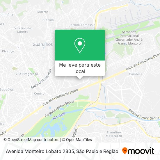 Avenida Monteiro Lobato 2805 mapa