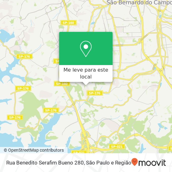 Rua Benedito Serafim Bueno 280 mapa