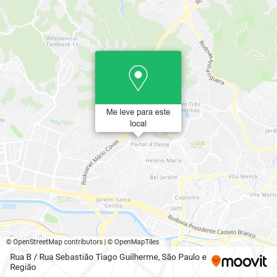 Rua B / Rua Sebastião Tiago Guilherme mapa