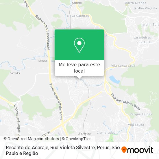 Recanto do Acaraje, Rua Violeta Silvestre, Perus mapa