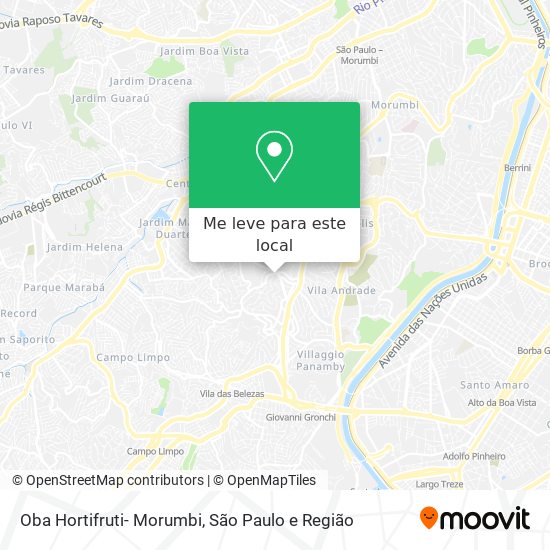 Oba Hortifruti- Morumbi mapa
