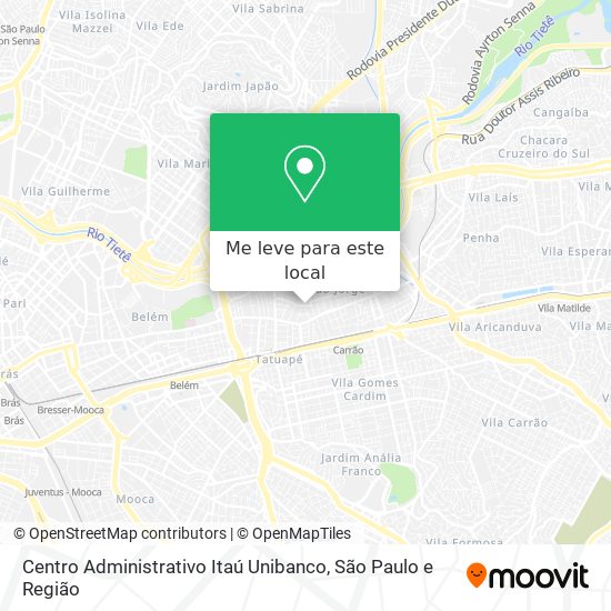 Centro Administrativo Itaú Unibanco mapa
