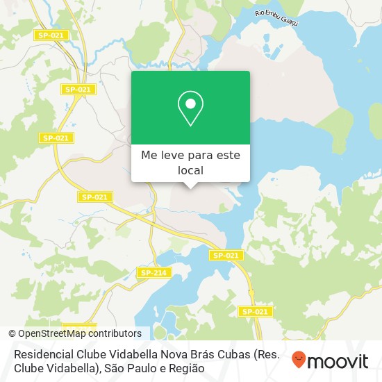 Residencial Clube Vidabella Nova Brás Cubas (Res. Clube Vidabella) mapa