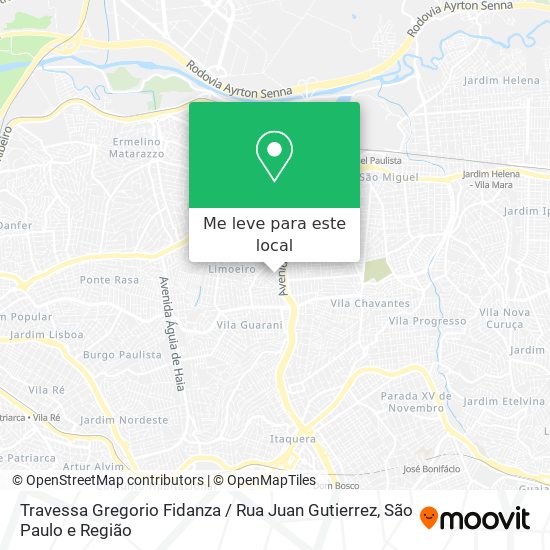 Travessa Gregorio Fidanza / Rua Juan Gutierrez mapa
