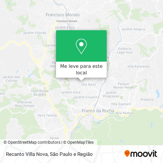 Recanto Villa Nova mapa
