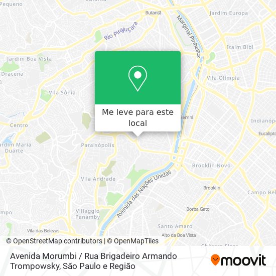 Avenida Morumbi / Rua Brigadeiro Armando Trompowsky mapa