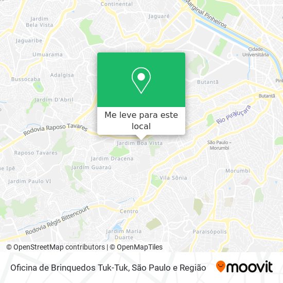 Oficina de Brinquedos Tuk-Tuk mapa