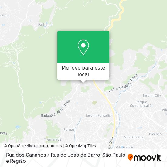 Rua dos Canarios / Rua do Joao de Barro mapa