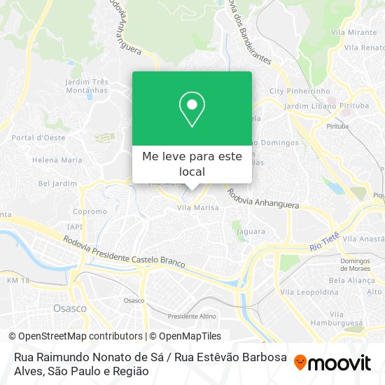 Rua Raimundo Nonato de Sá / Rua Estêvão Barbosa Alves mapa