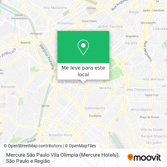 Mercure São Paulo Vila Olímpia (Mercure Hotels) mapa
