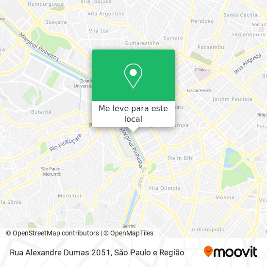 Rua Alexandre Dumas 2051 mapa