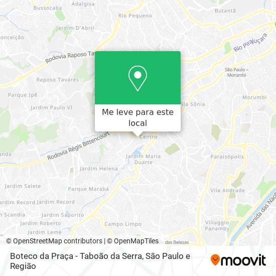 Boteco da Praça - Taboão da Serra mapa