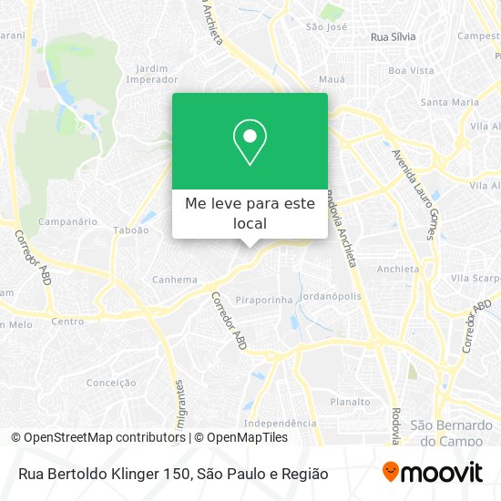 Rua Bertoldo Klinger 150 mapa