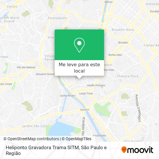 Heliponto Gravadora Trama SITM mapa