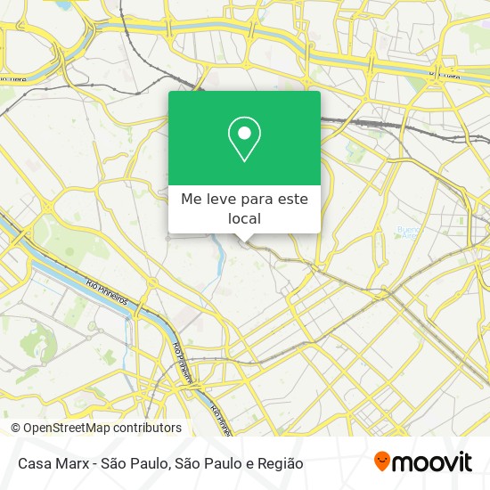 Casa Marx - São Paulo mapa