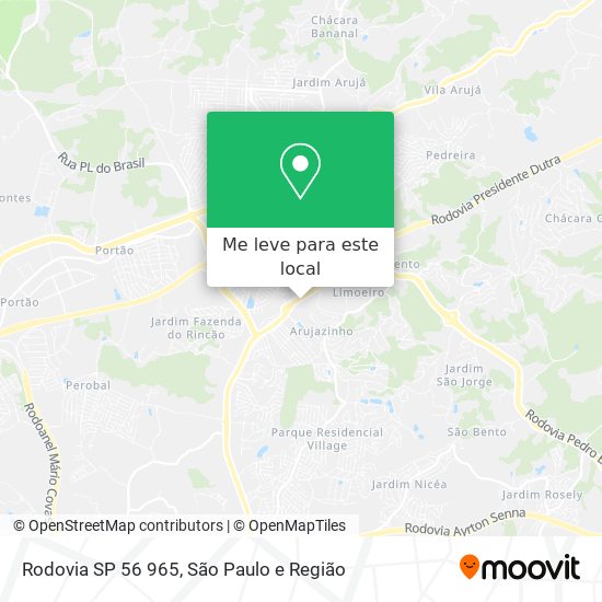 Rodovia SP 56 965 mapa
