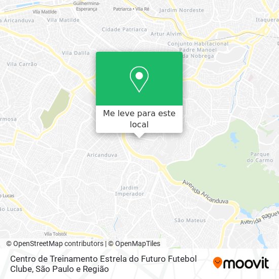 Centro de Treinamento Estrela do Futuro Futebol Clube mapa