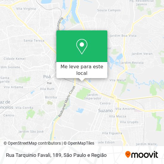 Rua Tarquinio Favali, 189 mapa