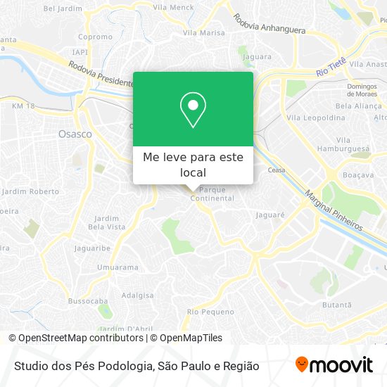 Studio dos Pés Podologia mapa