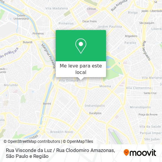 Rua Visconde da Luz / Rua Clodomiro Amazonas mapa