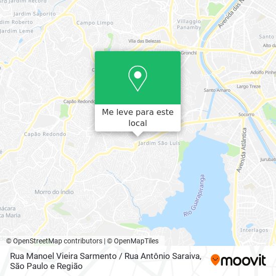Rua Manoel Vieira Sarmento / Rua Antônio Saraiva mapa