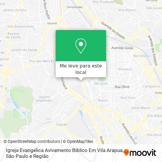 Igreja Evangelica Avivamento Biblico Em Vila Arapua mapa