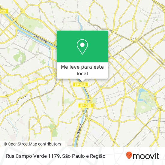 Rua Campo Verde 1179 mapa