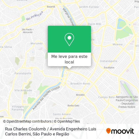 Rua Charles Coulomb / Avenida Engenheiro Luís Carlos Berrini mapa