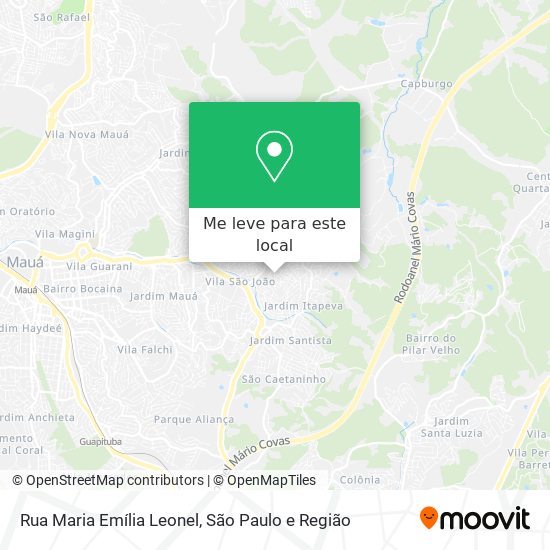 Rua Maria Emília Leonel mapa