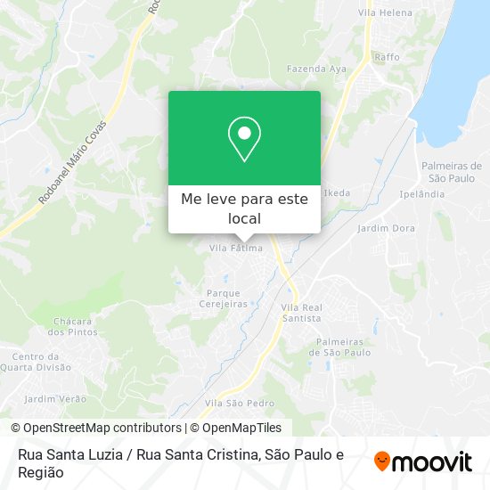 Rua Santa Luzia / Rua Santa Cristina mapa