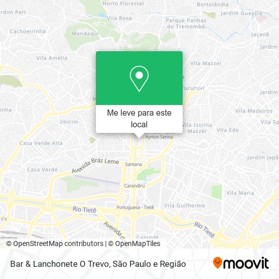 Bar & Lanchonete O Trevo mapa