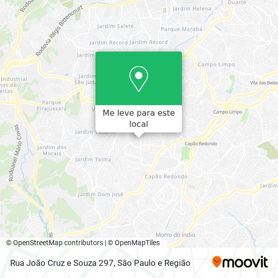 Rua João Cruz e Souza 297 mapa