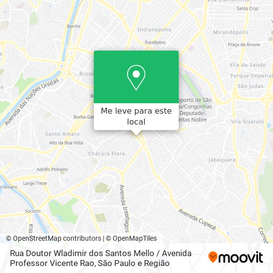 Rua Doutor Wladimir dos Santos Mello / Avenida Professor Vicente Rao mapa