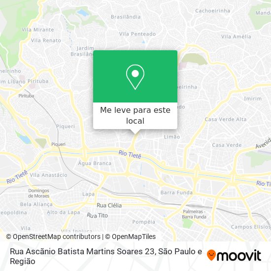 Rua Ascãnio Batista Martins Soares 23 mapa