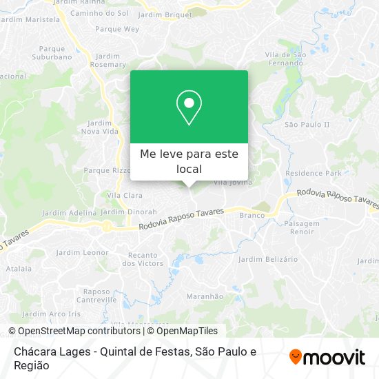 Chácara Lages - Quintal de Festas mapa
