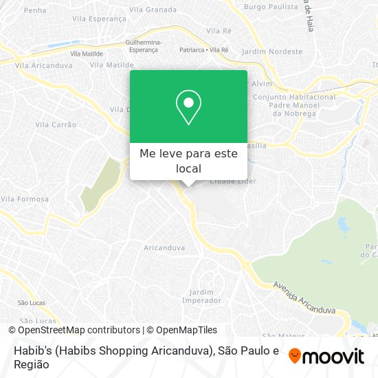 Habib's (Habibs Shopping Aricanduva) mapa