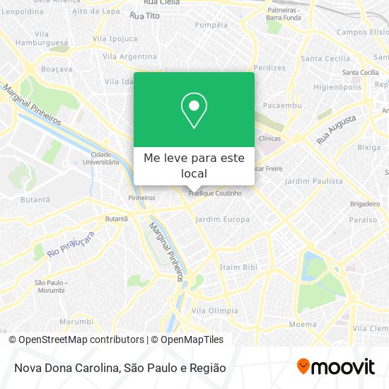 Nova Dona Carolina mapa