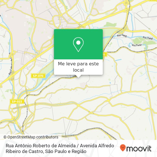 Rua Antônio Roberto de Almeida / Avenida Alfredo Ribeiro de Castro mapa