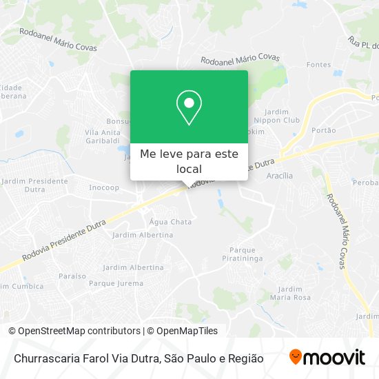 Churrascaria Farol Via Dutra mapa