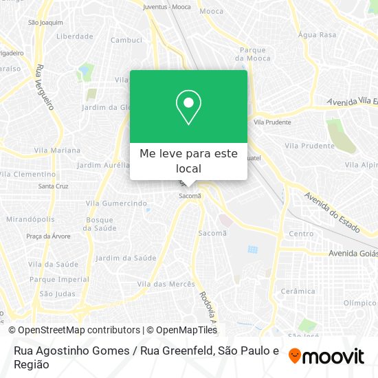 Rua Agostinho Gomes / Rua Greenfeld mapa