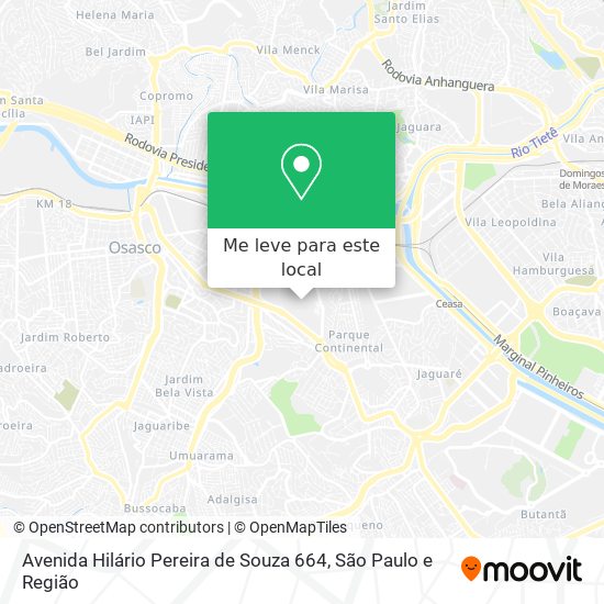 Avenida Hilário Pereira de Souza 664 mapa