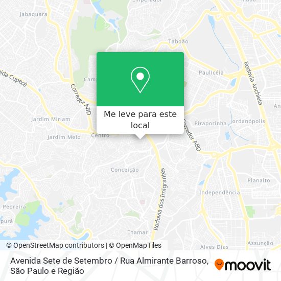 Avenida Sete de Setembro / Rua Almirante Barroso mapa
