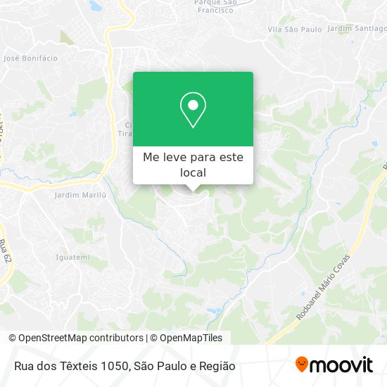 Rua dos Têxteis 1050 mapa