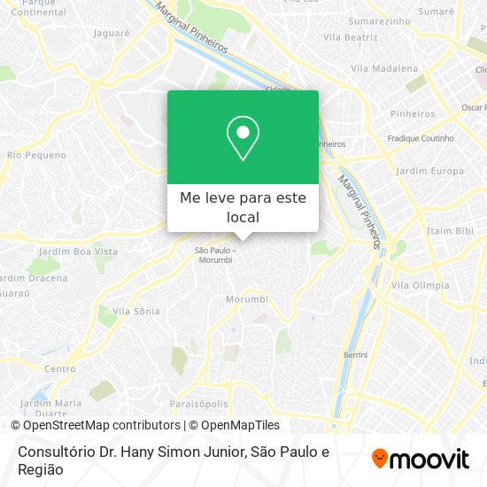 Consultório Dr. Hany Simon Junior mapa