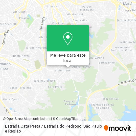 Estrada Cata Preta / Estrada do Pedroso mapa