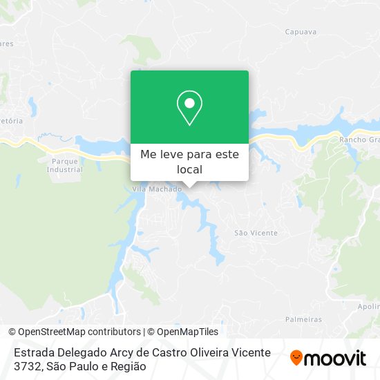 Estrada Delegado Arcy de Castro Oliveira Vicente 3732 mapa