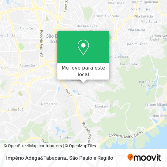 Império Adega&Tabacaria. mapa