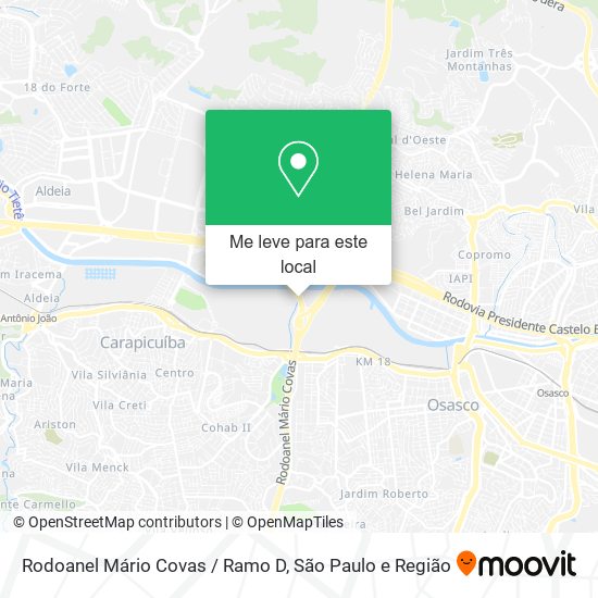 Rodoanel Mário Covas / Ramo D mapa