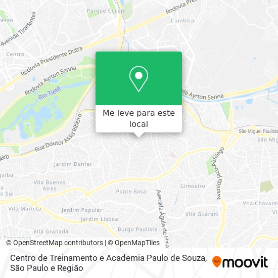 Centro de Treinamento e Academia Paulo de Souza mapa